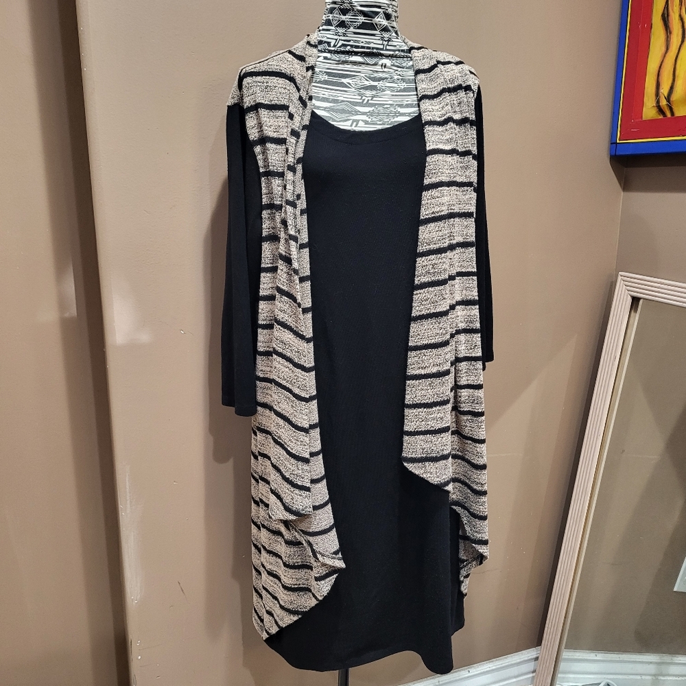 Haani Womens 2 in 1 Knit dress and vest